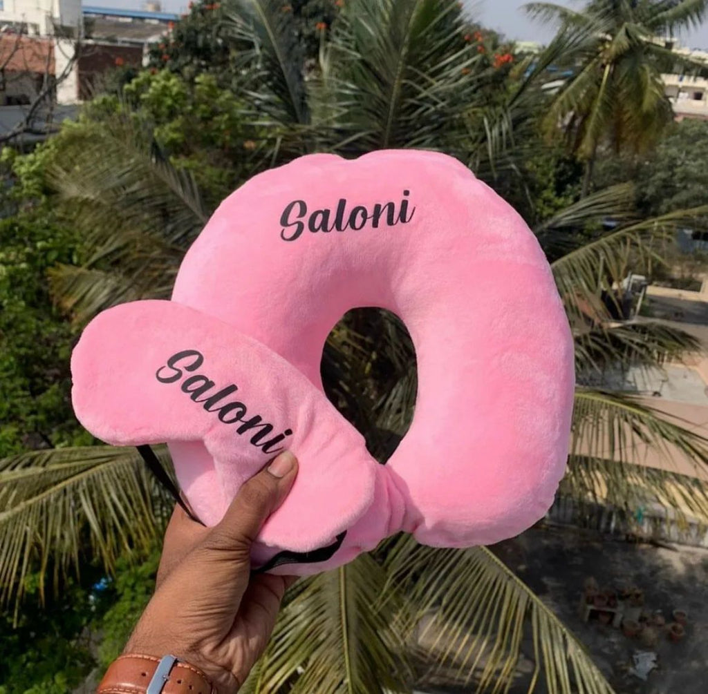 Premium Travel Pillow & Eye Mask Set | Comfortable Neck Support for Travel & Sleep