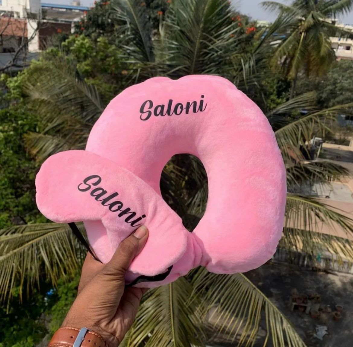 Premium Travel Pillow & Eye Mask Set | Comfortable Neck Support for Travel & Sleep