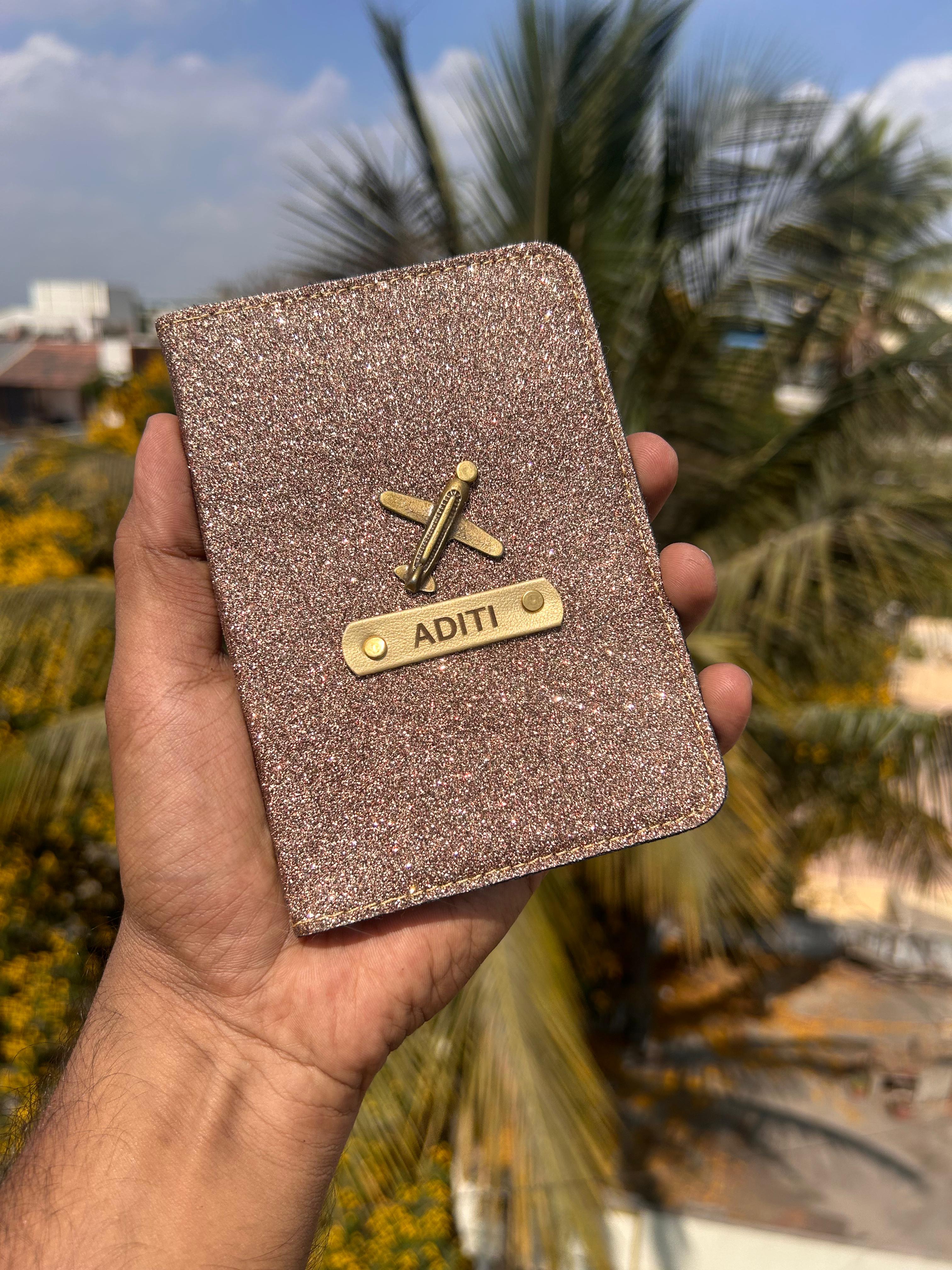 Glitter Passport Cover | Stylish Travel Passport Holder for Men & Women
