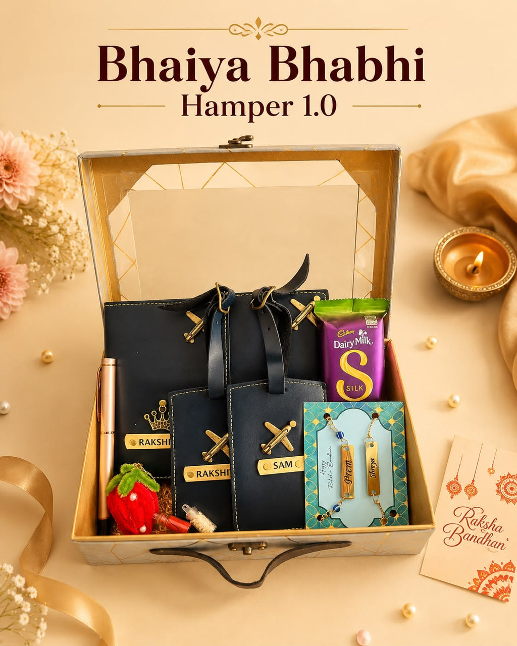 Bhaiya Bhabhi Rakhi Special Combo | Premium Rakhi Gift Set for Couples | LG Events & Gifts Galore