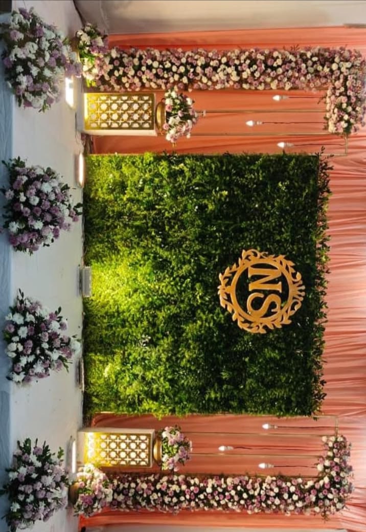 Luxury Reception & Engagement Stage Decoration | Elegant Floral Wedding Decor Setup – LG Events & Gifts Galore
