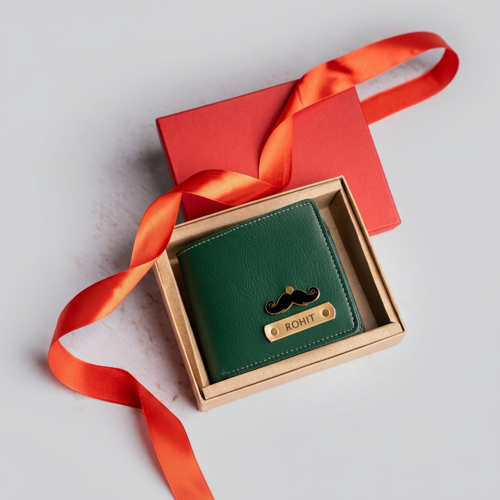 Personalized Men’s Wallet with Name & Charm | Premium Gift for Him
