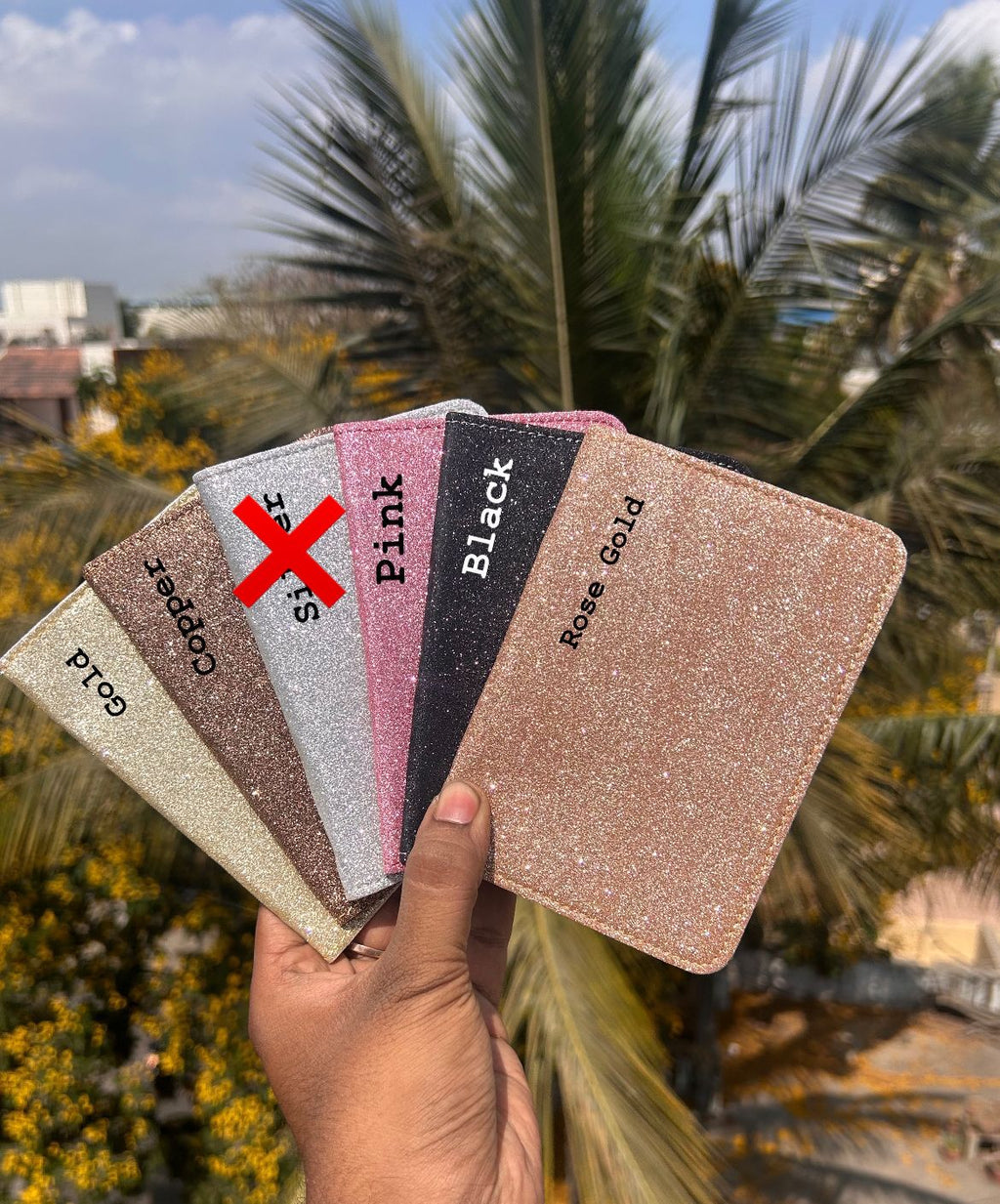 Glitter Passport Cover | Stylish Travel Passport Holder for Men & Women