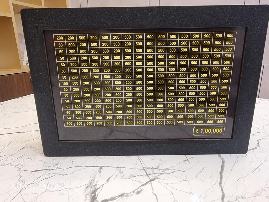 Piggy Bank Money Saving Frame – ₹1 Lakh Savings Challenge Box | Personalized Gift for Kids & Adults | LG Events & Gifts Galore
