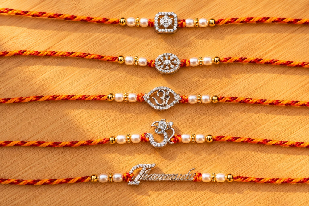 Buy Unisex Pure 92.5 Silver Rakhi Online | Premium Sterling Silver Rakhi for Raksha Bandhan
